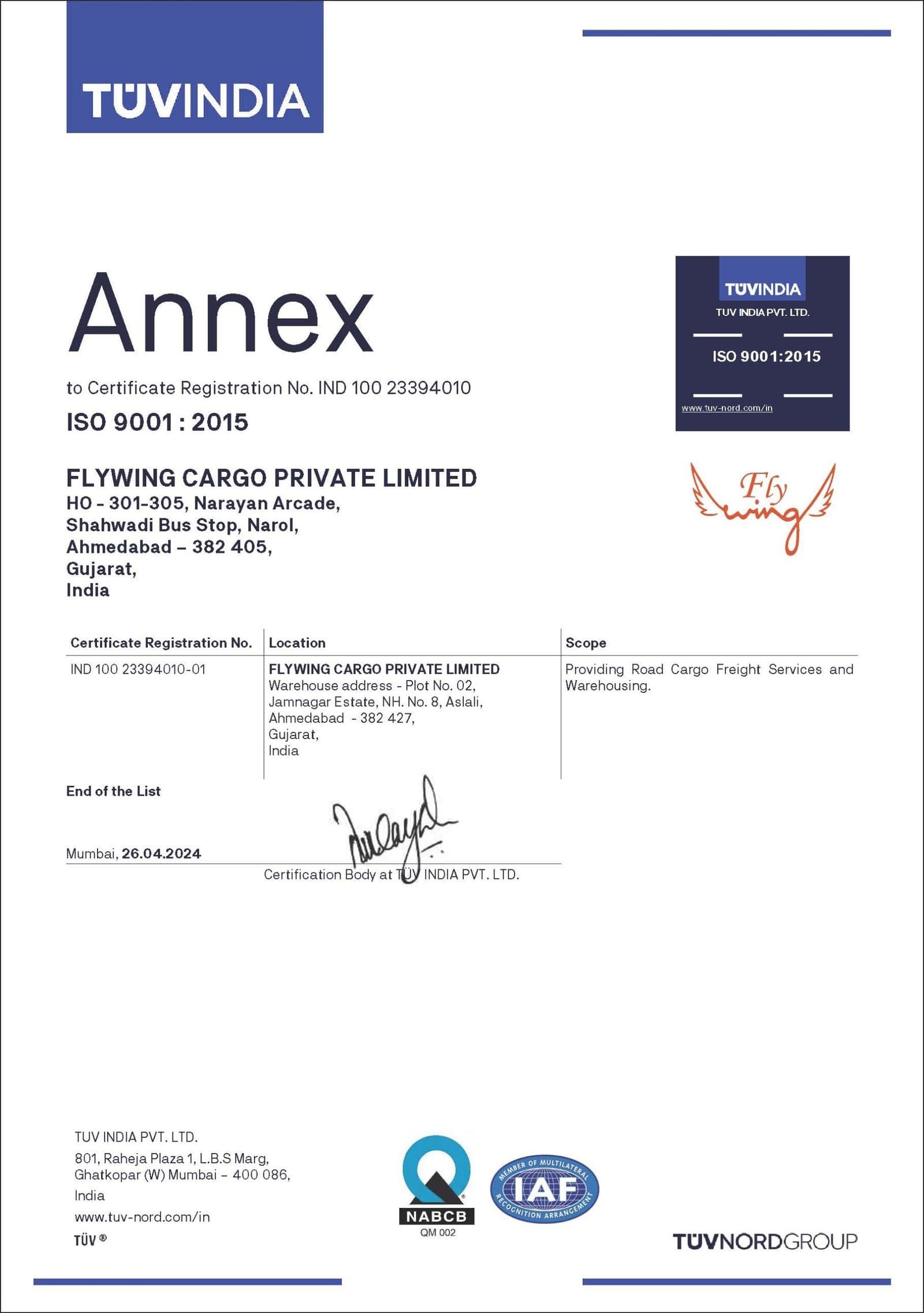ISO 9001 Annex