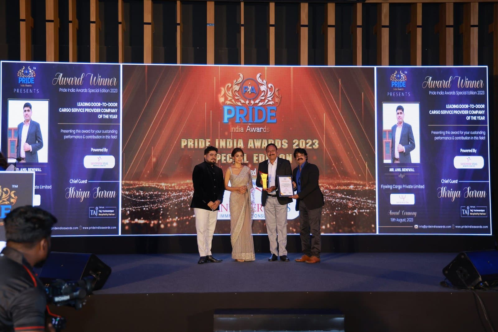 Flywing Cargo receiving the Pride India Award 2023